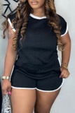 Casual O Neck Short Sleeve Oversize T-shirt And Shorts Two Pieces Shorts Sets