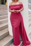 Sleeveless Backless Off Shoulder Sash Gowns Formal Party Evening Wedding Guest Bodycon Maxi Dress