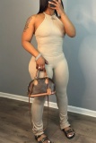 Casual Sleeveless O Neck Skinny Jumpsuits One Piece Bodysuit