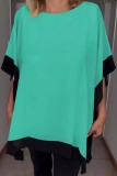 Casual O Neck Batwing Sleeve Irregular Hem Loose Oversize T-Shirts