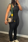 Casual Sleeveless O Neck Skinny Jumpsuits One Piece Bodysuit