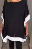 Casual O Neck Batwing Sleeve Irregular Hem Loose Oversize T-Shirts
