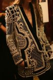 Casual Patchwork Beading V Neck Outerwear