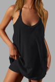 Casual Backless Spaghetti Strap Pocket Vacation Cami Tops Romper