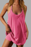 Casual Backless Spaghetti Strap Pocket Vacation Cami Tops Romper