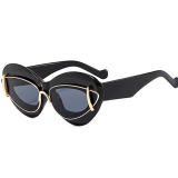 Casual Vintage Gradient Lips Y2K Cat-Eye Sunglasses