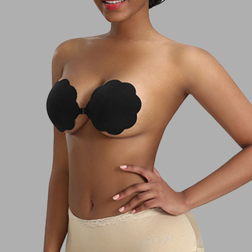Seamless Stick-On Silicone Bra Invisible Push-Up Nipple Covers for Strapless Dresses and Gowns