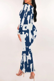 Casual Geometric Print O Neckt Short Sleeve One Step Skirt Vacation Bodycon Midi T-shirt Dress