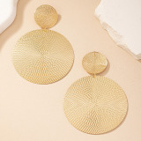 Casual Geometric Round Gold Dangle Drop Earrings Disc Teardrop Big Earrings