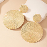 Casual Geometric Round Gold Dangle Drop Earrings Disc Teardrop Big Earrings