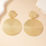 Casual Geometric Round Gold Dangle Drop Earrings Disc Teardrop Big Earrings