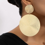 Casual Geometric Round Gold Dangle Drop Earrings Disc Teardrop Big Earrings
