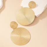 Casual Geometric Round Gold Dangle Drop Earrings Disc Teardrop Big Earrings