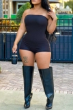 Casual Backless Strapless Skinny Tube Tops Rompers One Piece Bodysuit