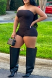 Casual Backless Strapless Skinny Tube Tops Rompers One Piece Bodysuit