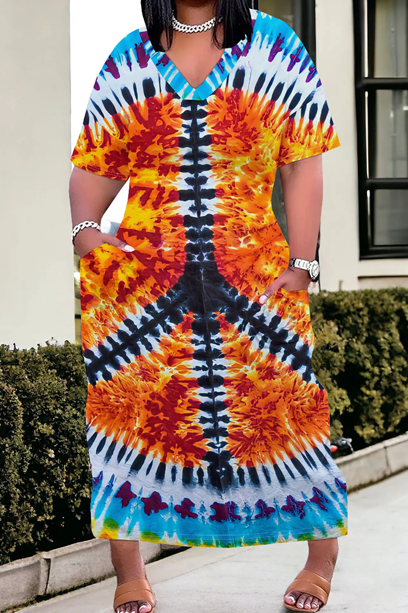 Short Sleeve Tie Belt Cotton Midi Dress in Ink