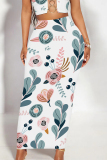 Casual Graphics Print High Waist Vacation Bodycon Maxi Skirt
