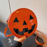 Casual Quirky Ghost Halloween Small Round Pumpkin Crossbody Bag