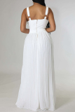 Sleeveless Backless Zipper Spaghetti Strap Formal Party Evening Vacation Cami Wide Leg Jumpsuits