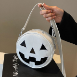 Casual Quirky Ghost Halloween Small Round Pumpkin Crossbody Bag