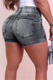 Casual High Waist Pocket Slim Fitted Denim Shorts Hot Pants