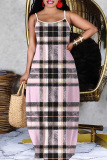 Sexy Graphics Print Backless Spaghetti Strap Floor Length Vacation Baggy Sundress Slip Maxi Dress