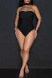 Backless Sleeveless Halter Skinny Bustier Bodysuits