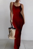 Casual Sleeveless Backless Long Formal Evening Party Bodycon Maxi Slip Dresses