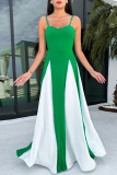 Sleeveless Backless Long Formal Evening Party A Line Maxi Flowy Slip Dresses