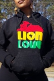 Casual Graphics Print Long Sleeve Fall Winter Hooded Sweatshirt