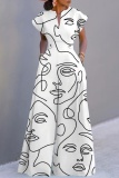 Casual Graphics Print Short Sleeve V Neck Cinch Waist Pocket Vacation Wide Leg Jumpsuits