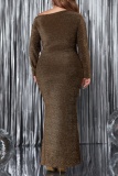 Formal Oblique Collar Long Sleeve Mermaid Hem Long Plus Size Formal Party Evening Bodycon Mini Dresses