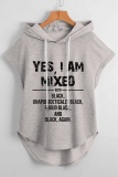 Casual Graphics Print Sleeveless Fall Winter Hooded Sweatshirt