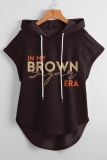 Casual Graphics Print Sleeveless Fall Winter Hooded Sweatshirt