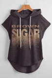 Casual Graphics Print Sleeveless Fall Winter Hooded Sweatshirt