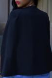 Formal Workwear Cardigan Split Cape Sleeve Open Front Blazer Jacket