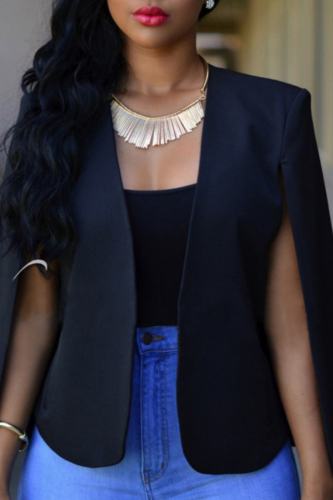 Formal Workwear Cardigan Split Cape Sleeve Open Front Blazer Jacket