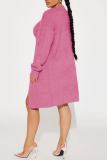 Casual O Neck Short Sleeve Pocket Sweater Bodycon Tank Mini Dresses Cover Up Longline Cardigan Jacket