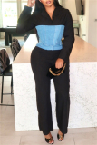 Casual Zipper Turndown Collar Long Sleeve Irregular Hem Vacation Crop Jackets