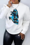 Casual Graphics Print O Neck Long Sleeve Winter Fall Sweatshirt