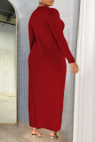 Casual Bodycon Maxi Dress Long Sleeve Longline Cardigan Vacation Two Pieces Sets