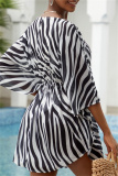 Vacation Print Basic Swimwears Beach Cover Up