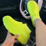 Casual Round Thick-Soled Cozy Home Casual Footwear Cotton Slippers for Women