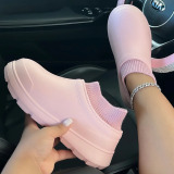 Casual Round Thick-Soled Cozy Home Casual Footwear Cotton Slippers for Women