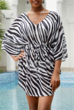 Vacation Print Basic Swimwears Beach Cover Up