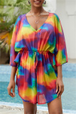 Vacation Print Basic Swimwears Beach Cover Up