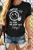 Halleween Casual Letter Print O Neck Short Sleeve Oversize T-Shirts