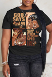 Black Yellow Costume Skull Print O Neck Short Sleeve Casual Oversize T Shirts