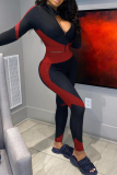 Purple Casual Zipper Colla Long Sleeve Crop Jackets And Skinny Pants Plus Size Two Pieces Sweatsuit Sets