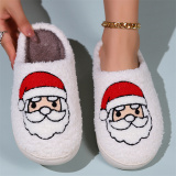 White Yellow Indoor Slippers Plush Fuffly Closed Toe Warm Fleece Slides Cotton Shoes